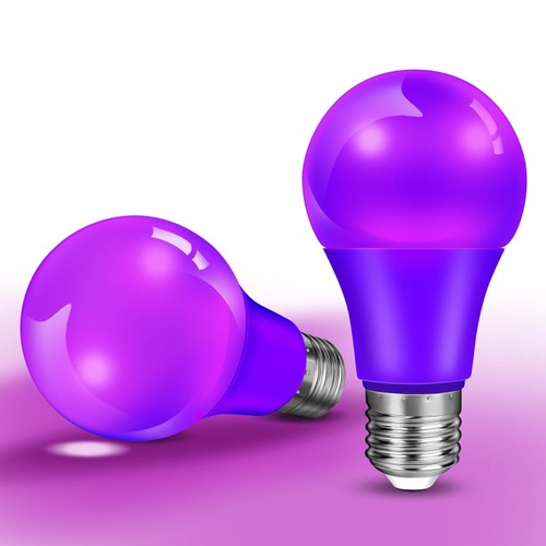 Pack purple light bulb - 2-pack,